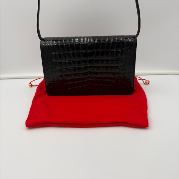 🐊GENGHIZ.K of The Peninsula Hotel HONG KONG Exotic Genuine CROCODILE Clutch Bag - Picture 4 of 16